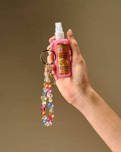 Bath & Body Works Pink Wristlet Hand Sanitizer Spray Holder
