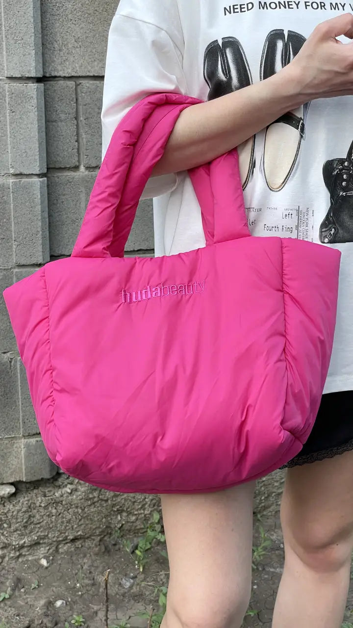 HUDA BEAUTY Pink Tote Bag