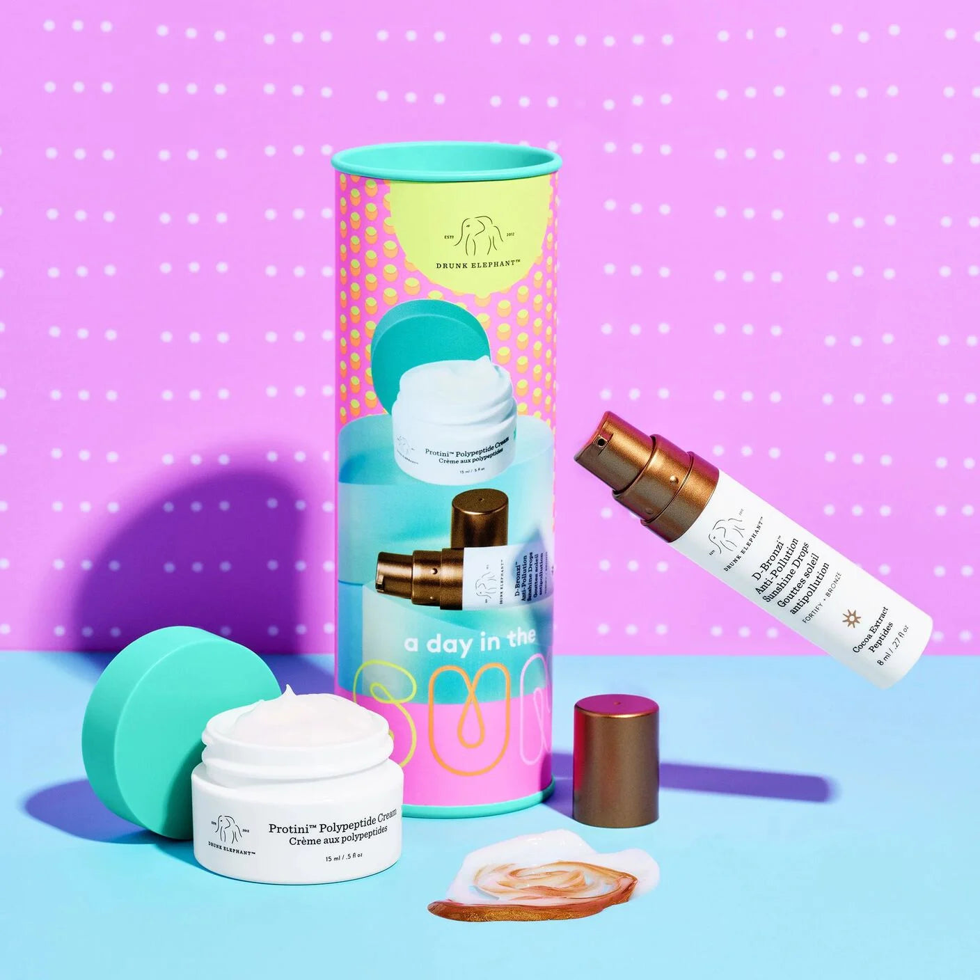 Drunk Elephant A Day in the Sun: D-Bronzi and Protini Cream Duo Kit