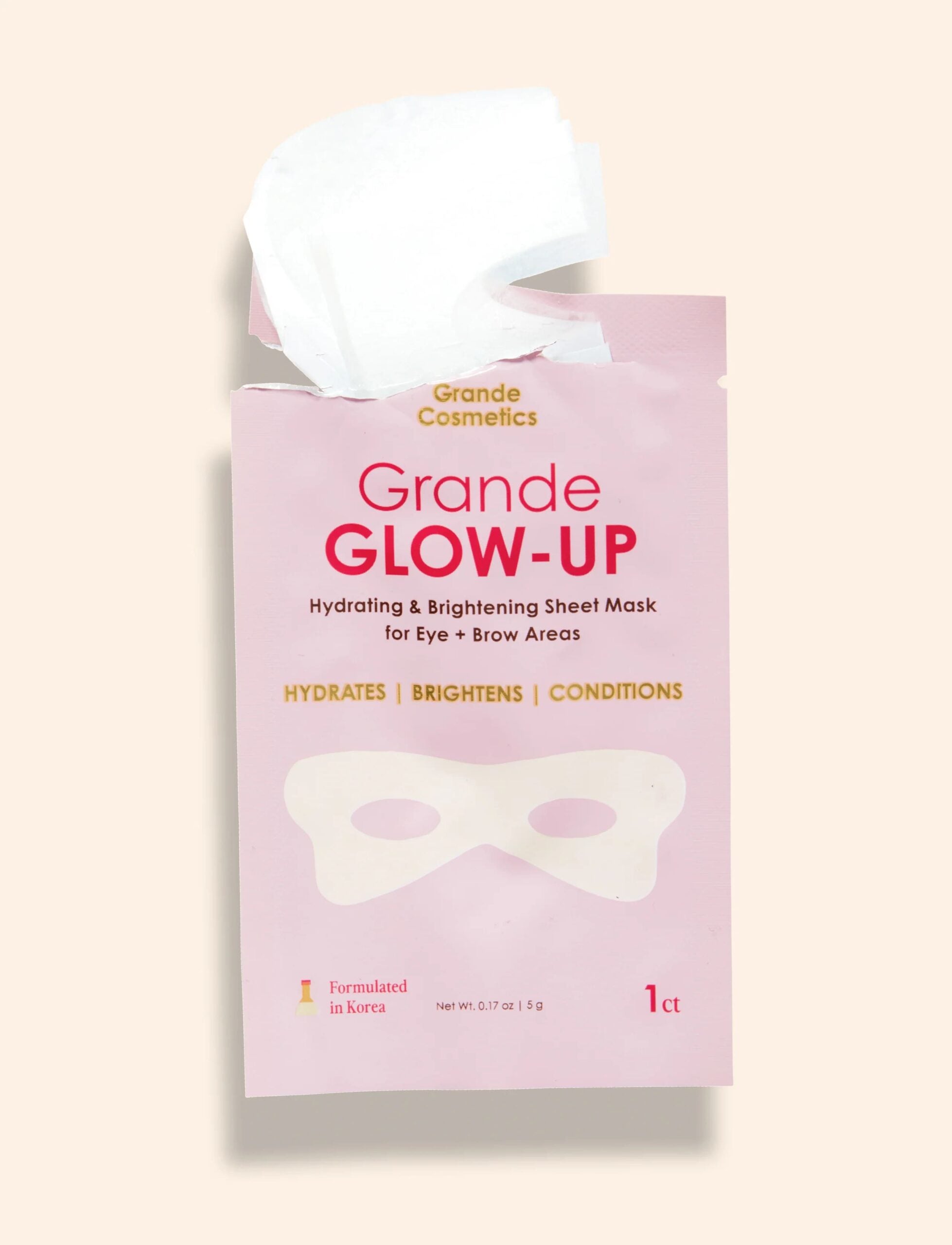 Grande Cosmetics Grande GLOW-UP Hydrating & Brightening Sheet Mask