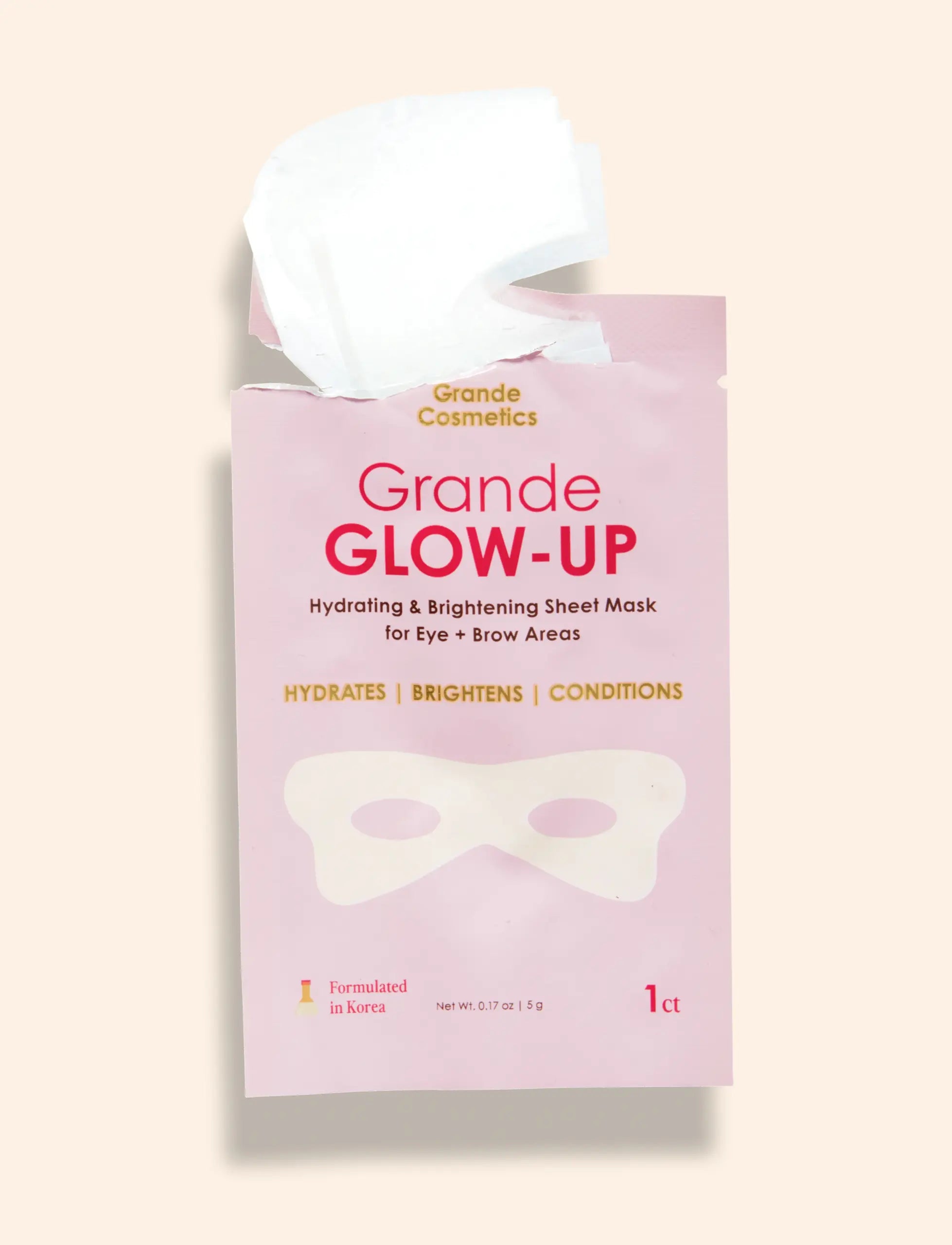 Grande Cosmetics Grande GLOW-UP Hydrating & Brightening Sheet Mask