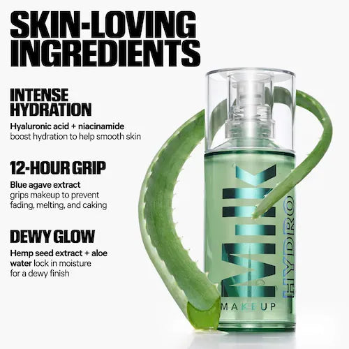 برايمر مكياج مرطب من ميلك ميك أب هيدرو جريب مع حمض الهيالورونيك + النياسيناميد