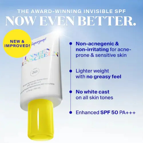 Supergoop! Unseen Sunscreen Invisible Broad Spectrum SPF 50  PA +++