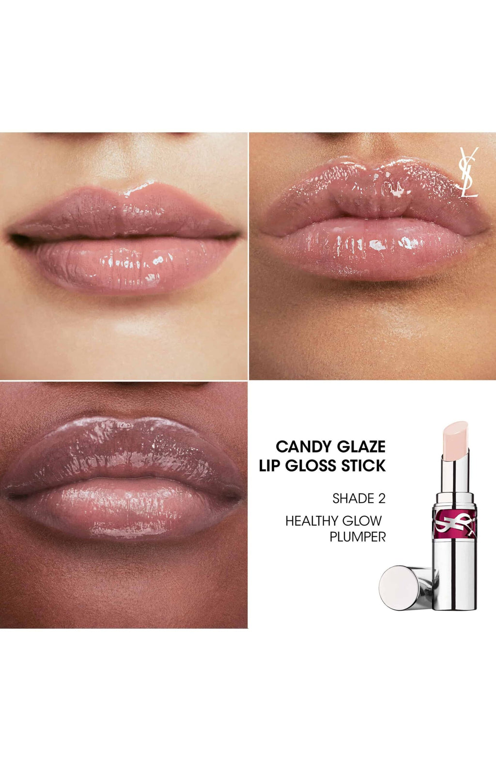 ايف سان لوران YSL Candy Glaze Lip Gloss Stick & Loveshine Plumping Lip Oil Gloss