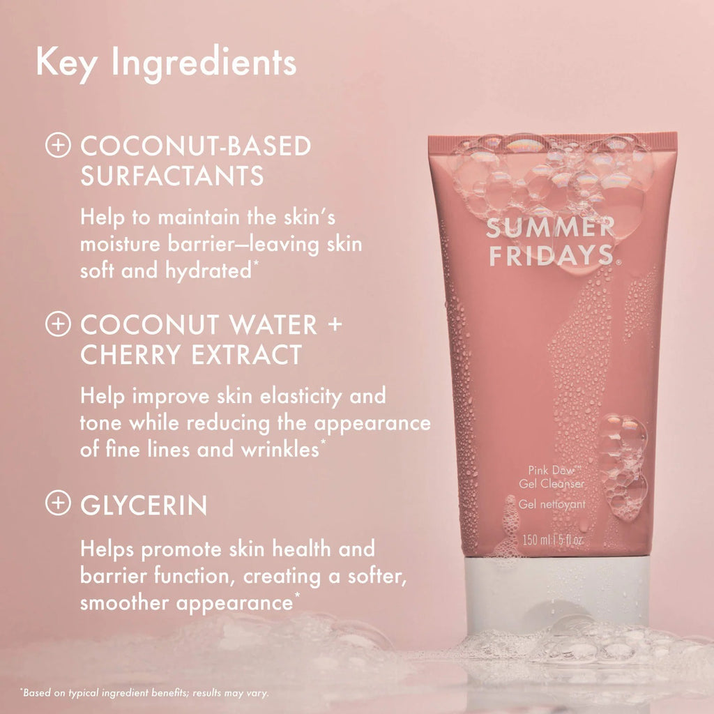 Summer Fridays Pink Dew Gel Cleanser