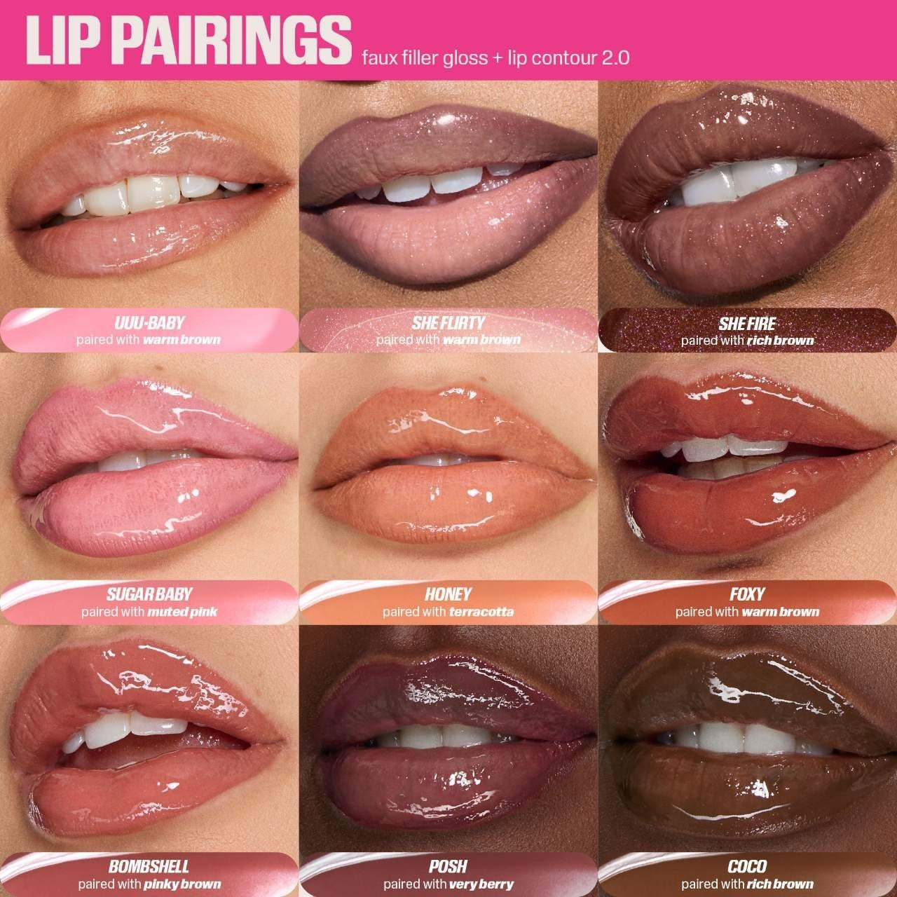 Huda Beauty Faux Filler Shiny Non-Sticky Lip Gloss