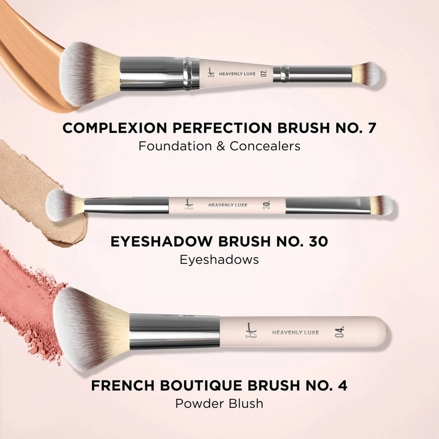 مجموعة فرش المكياج من It Cosmetics للاحتفال بالمظهر الإبداعي + حقيبة سفر فاخرة
