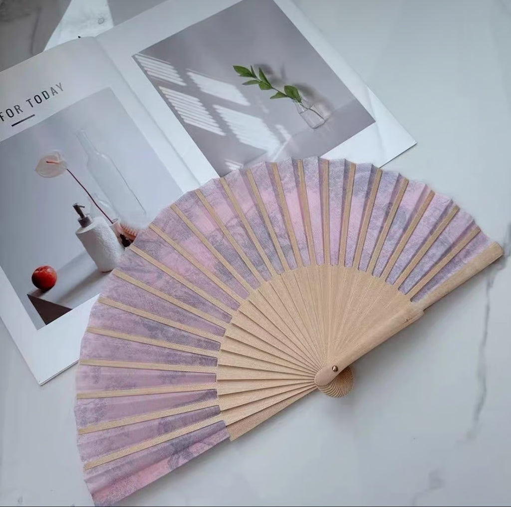 Dior Pink and Cream Folding Fan