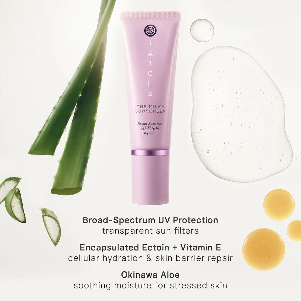 Tatcha The Milky Sunscreen Broad Spectrum SPF 50+ with Encapsulated Ectoin + Vitamin E