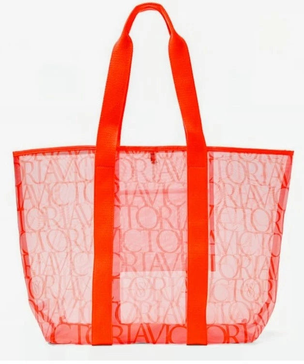 VICTORIA'S SECRET Mesh Large Beach Tote Orange