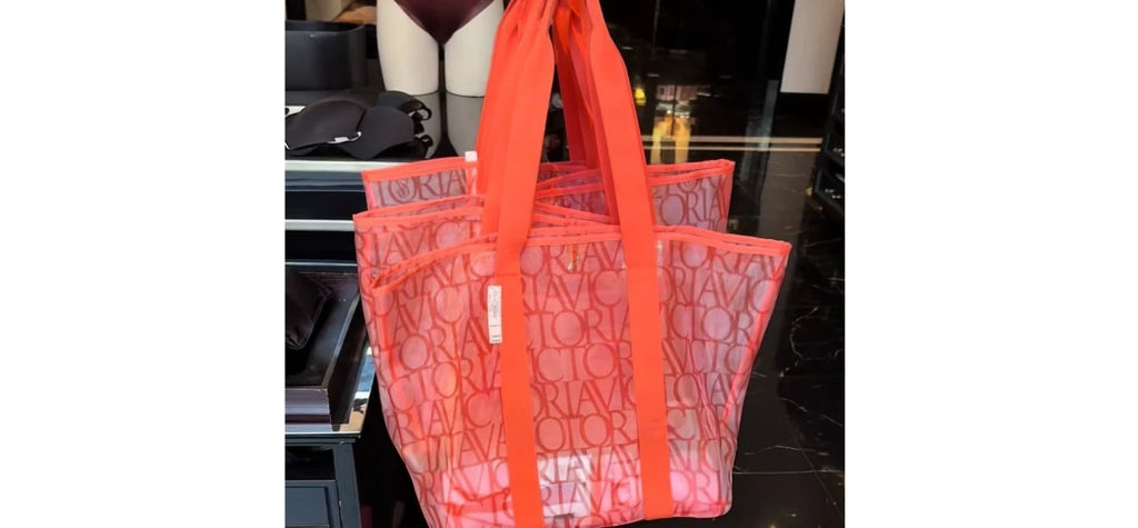 VICTORIA'S SECRET Mesh Large Beach Tote Orange
