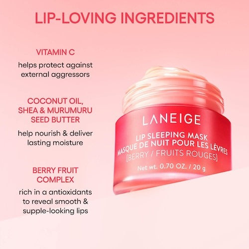 LANEIGE  Lip Sleeping Mask – Intense Hydration Lip Treatment with Vitamin C