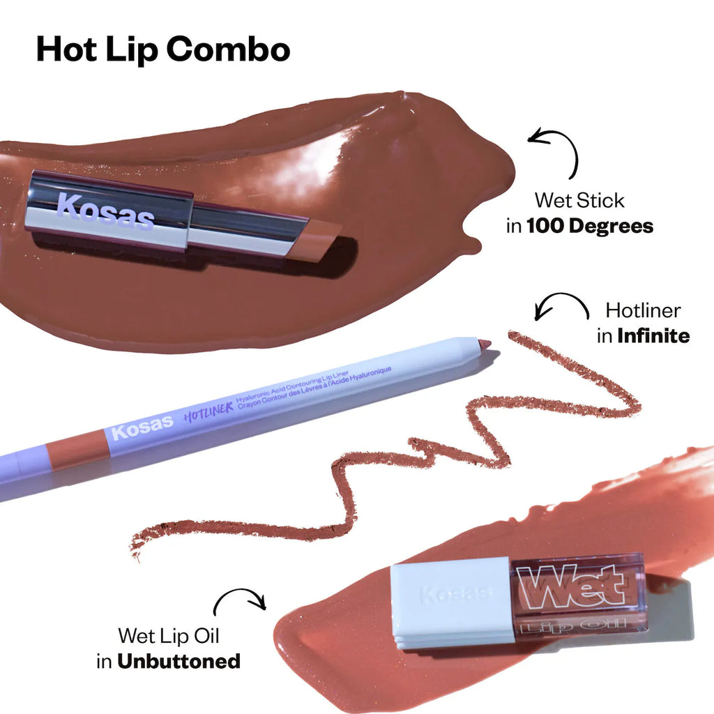 Kosas Wet Lip Oil Plumping Peptide Lip Treatment Gloss