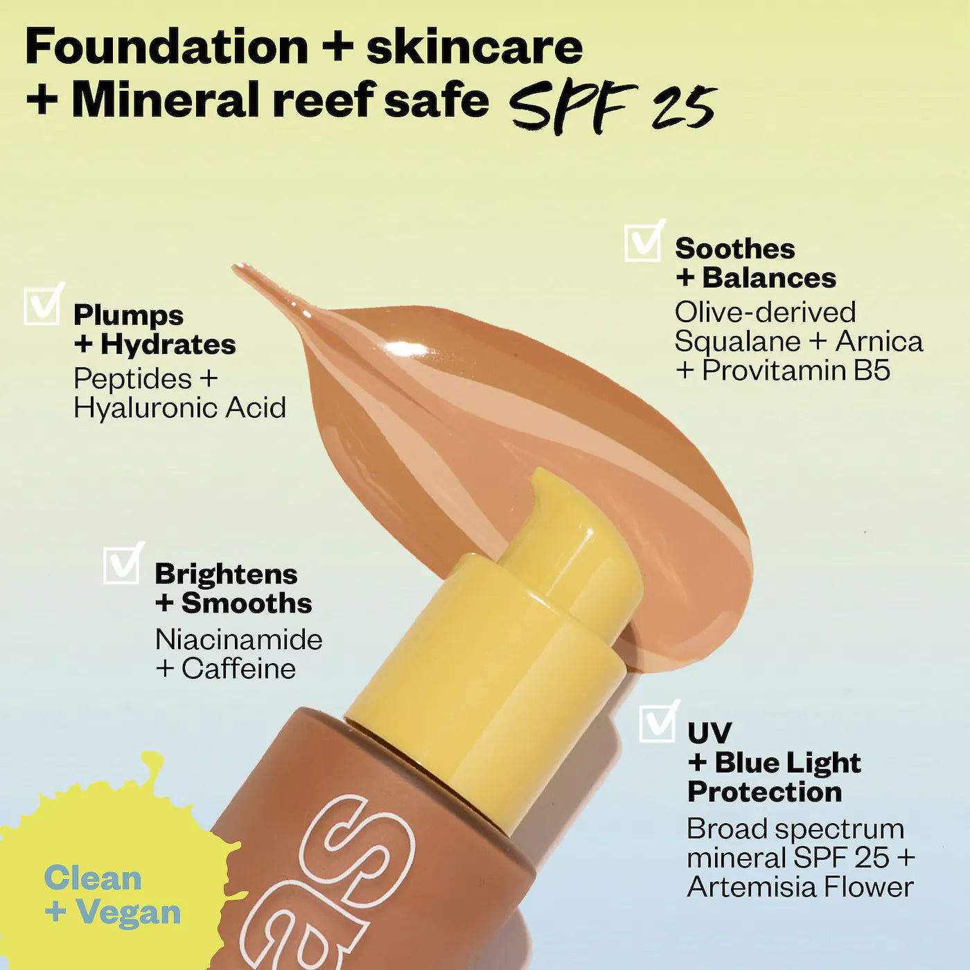 Kosas  Revealer Skin-Improving Foundation SPF 25 with Hyaluronic Acid and Niacinamide