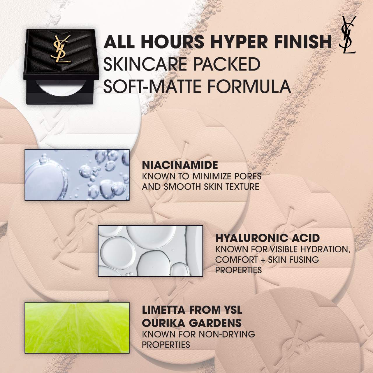 Yves Saint Laurent YSL All Hours Hyper Finish 24H Multi-Use Natural Matte Powder