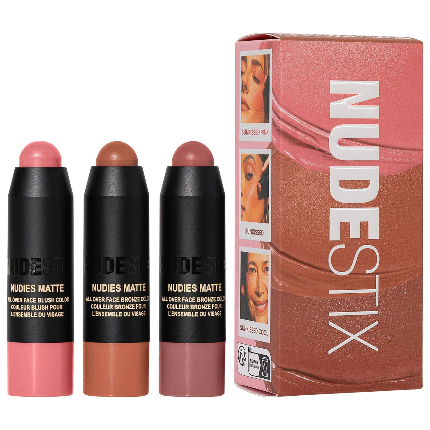 مجموعة NUDESTIX Mini Sunkissed Blush & Bronze 3 قطع
