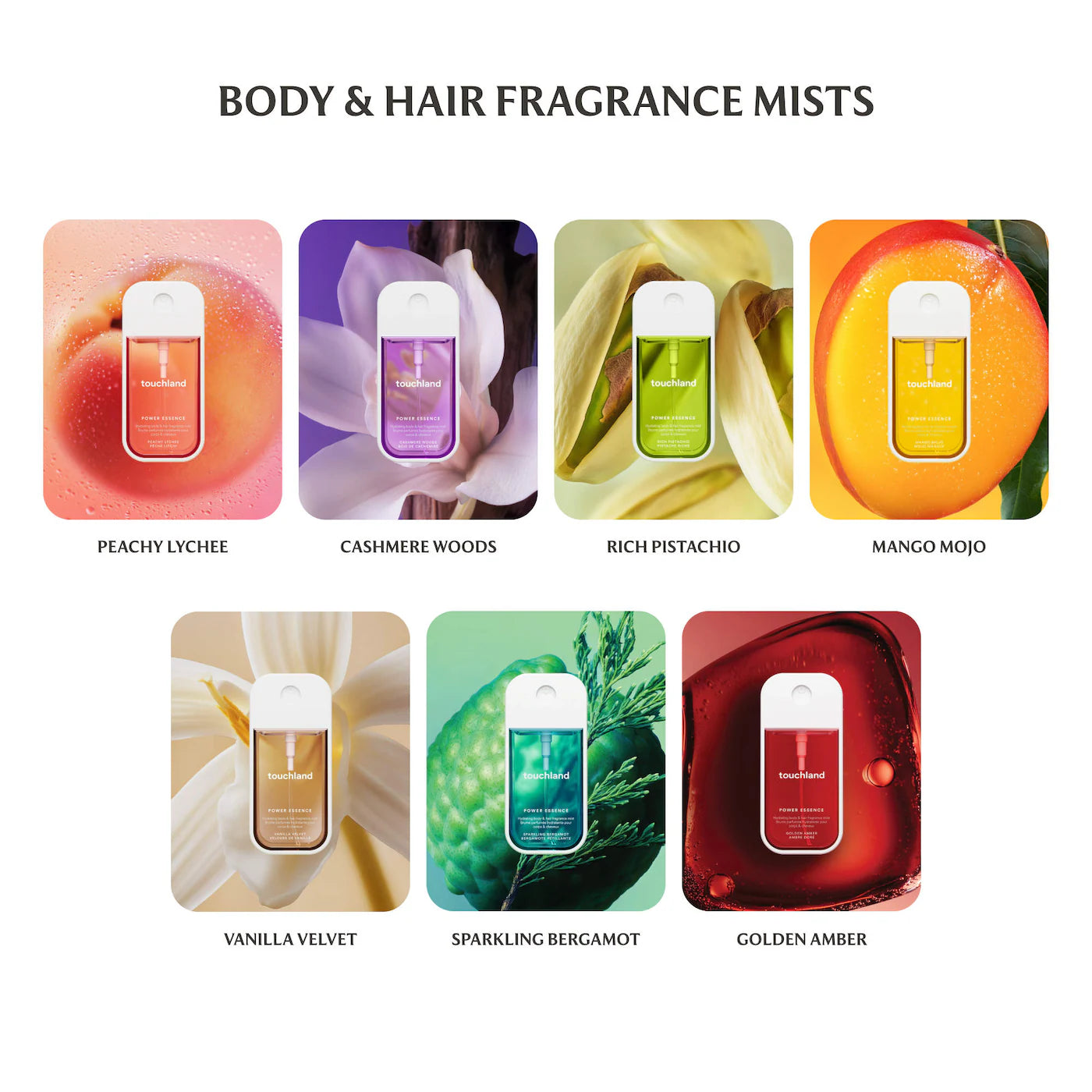 Touchland Cashmere Woods Power Essence Body & Hair Fragrance Mist