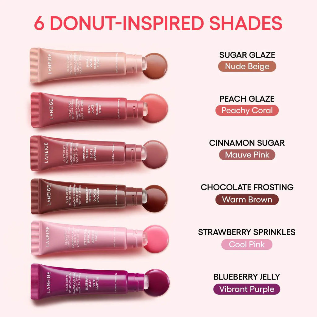LANEIGE Glaze Craze Tinted Polypeptide Lip Serum Treatmen
