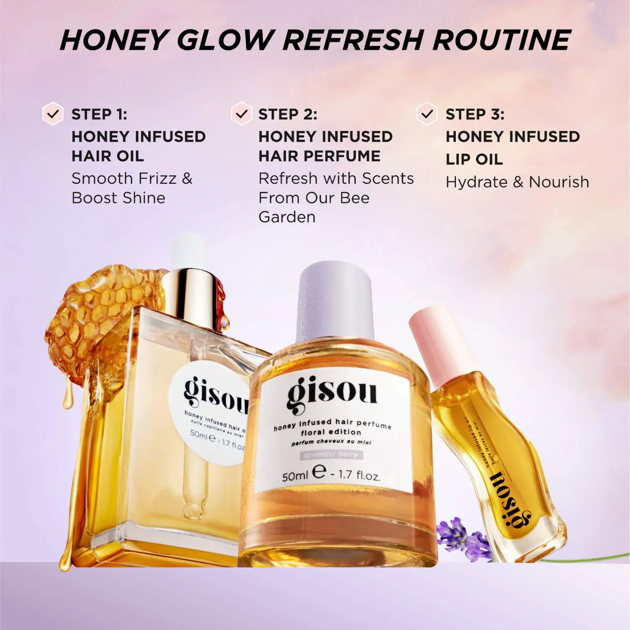 Gisou Mini Lavender Berry Honey Infused Hair Perfume