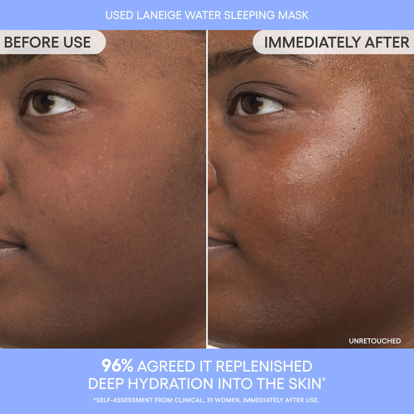 LANEIGE Water Sleeping Mask for Moisture Barrier Support with Niacinamide & Squalane