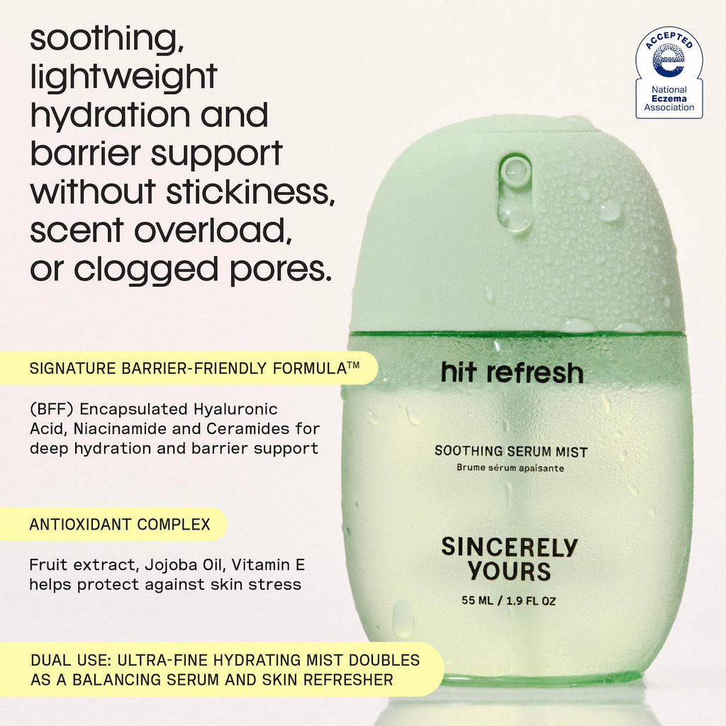 Sincerely Yours Hit Refresh Soothing and Hydrating Serum Mist with Cucumber Extract