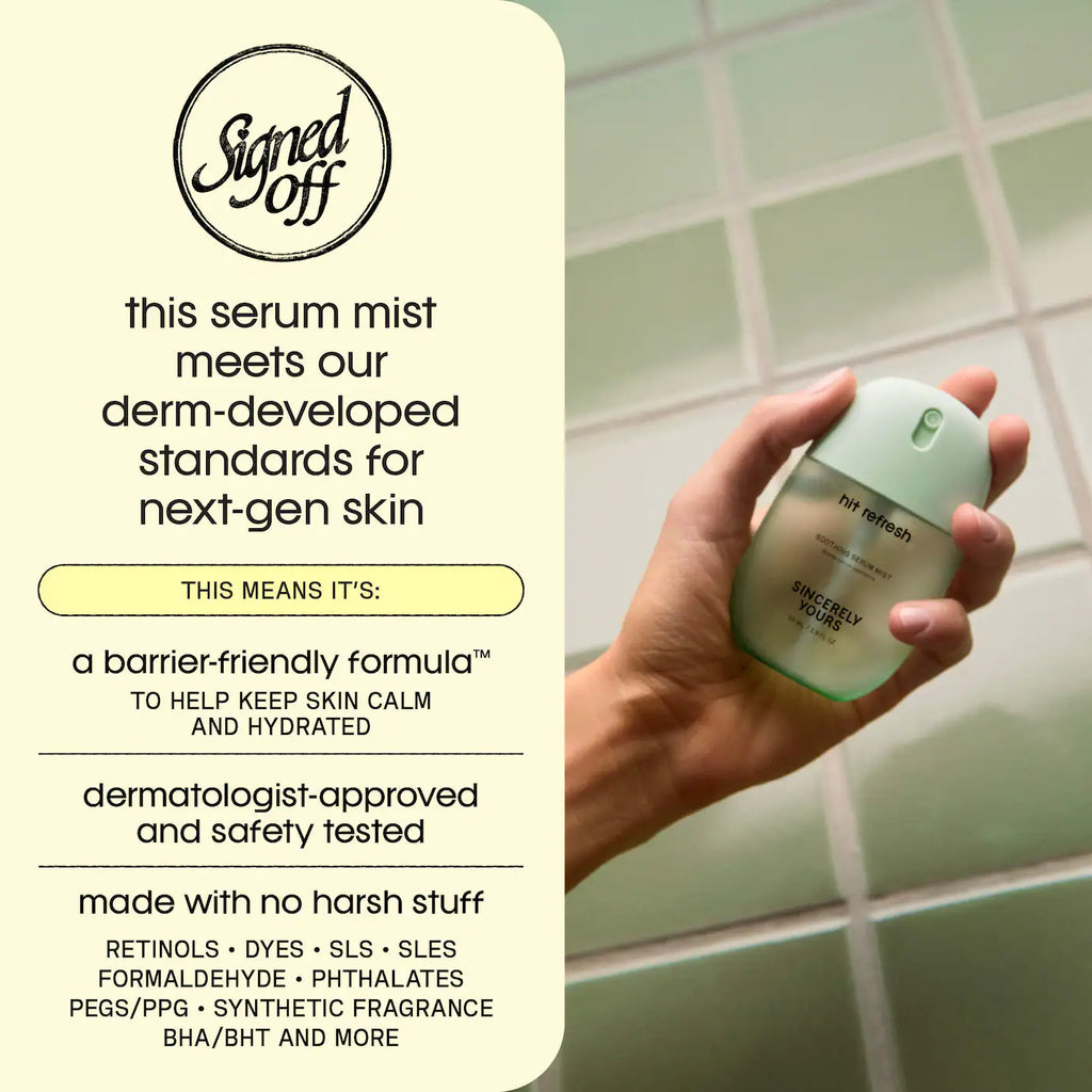 Sincerely Yours Hit Refresh Soothing and Hydrating Serum Mist with Cucumber Extract