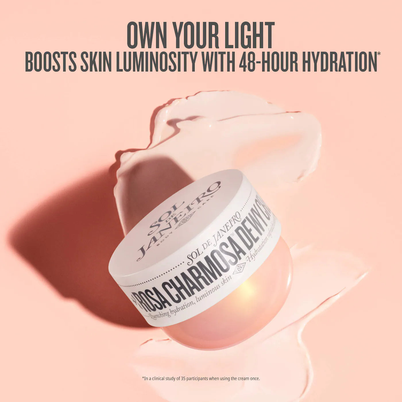 Sol de Janeiro Rosa Charmosa™ Dewy Body Cream with Rosewater + Crystal Peptides