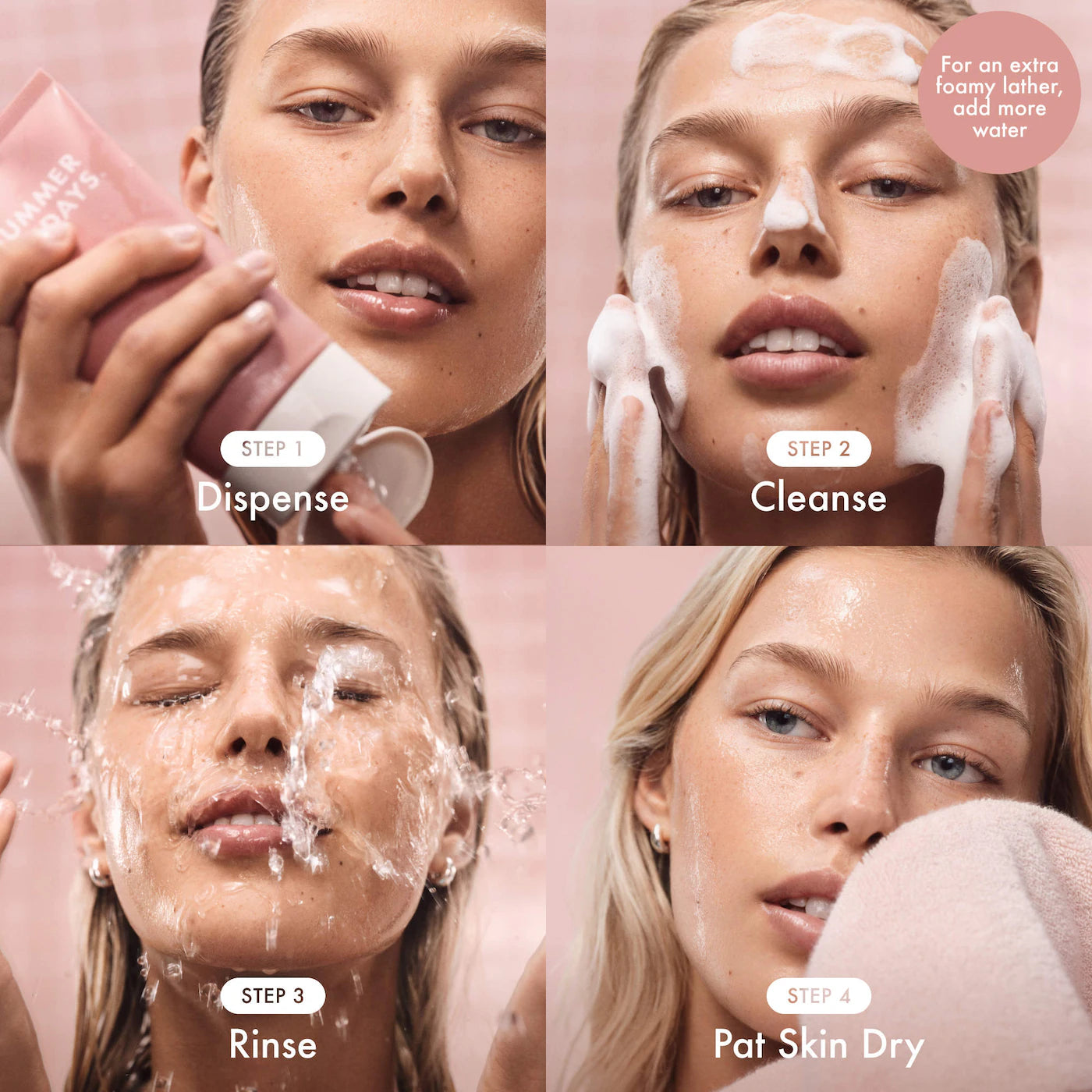 Summer Fridays Pink Dew Gel Cleanser