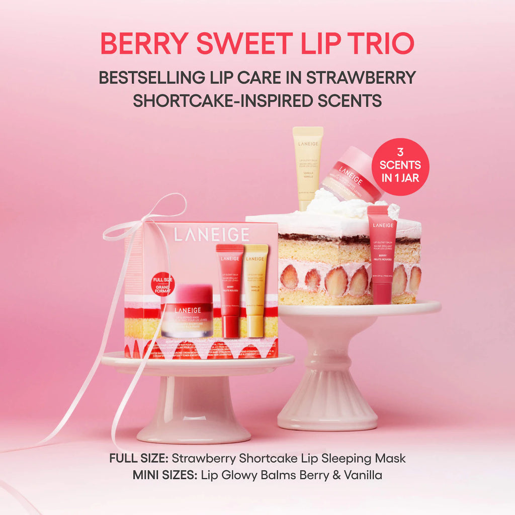 مجموعة LANEIGE Berry Sweet Lip Treatment Minis Trio