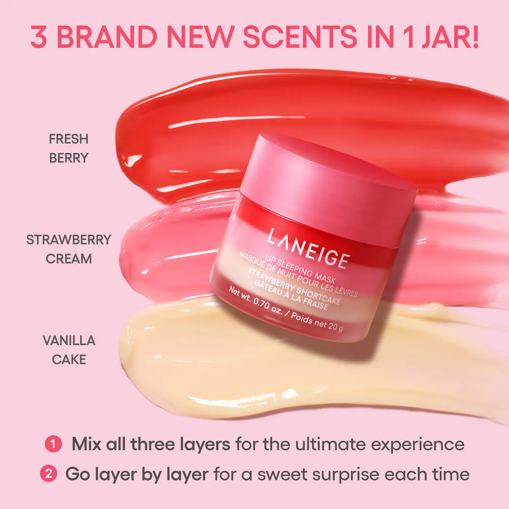 مجموعة LANEIGE Berry Sweet Lip Treatment Minis Trio