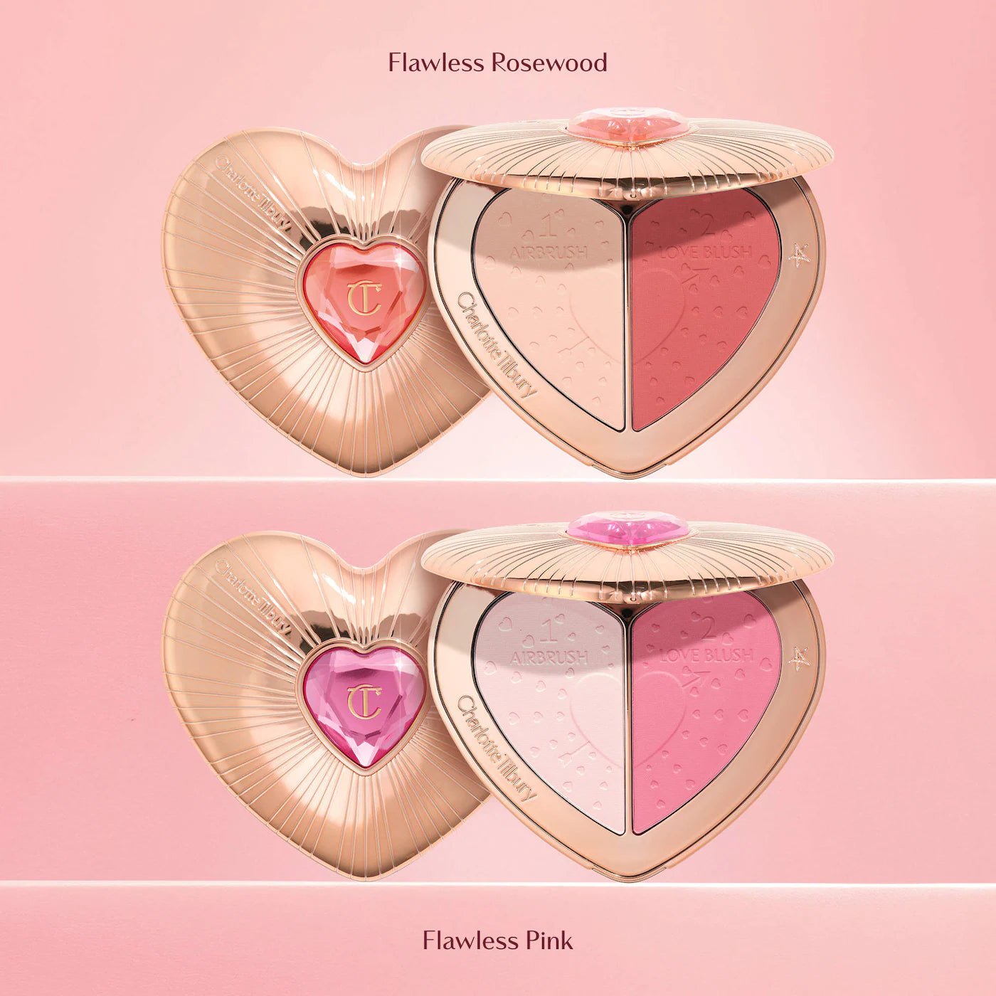 Charlotte Tilbury Pillow Talk Beauty Soulmates Brighten & Blush Powder Palette