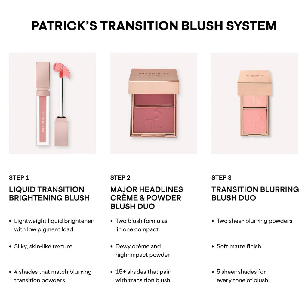 PATRICK TA Major Headlines Transition Blurring Under Eye Blush Duo